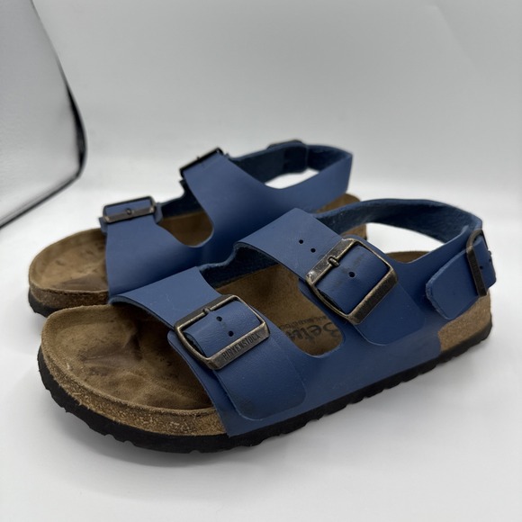 Birki's Birkenstock Betula Navy Blue Gusset Sandals  L8 M6 EU39 250 Original - Picture 1 of 10